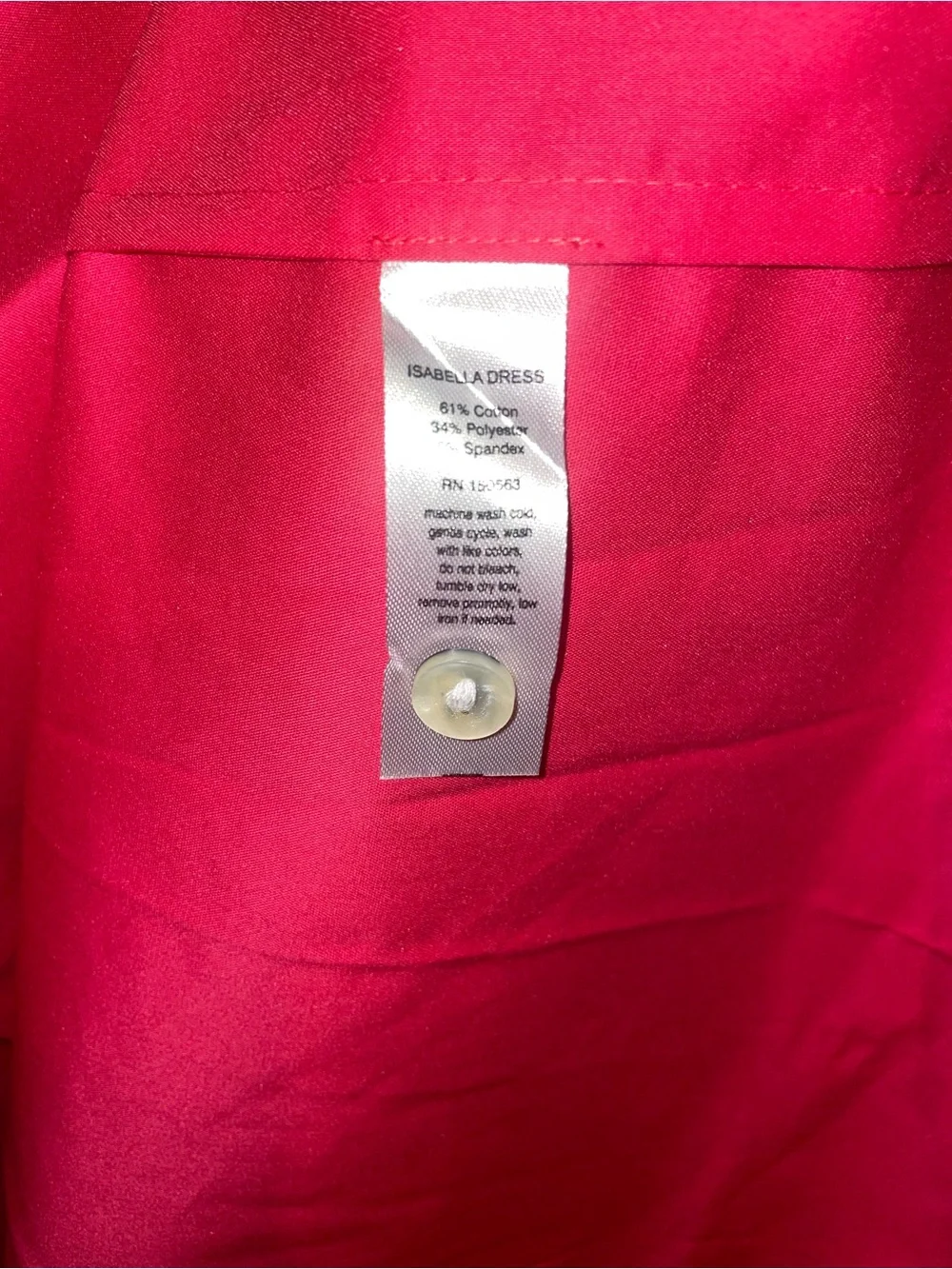 HINSON WU Button-Front Midi Shirt Dress in Bright Pink/Red